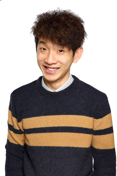 Young Asian man close up smile shot - Photo, image