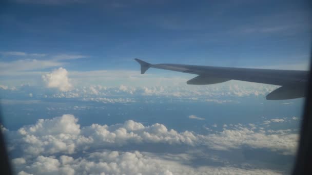 Pohled z okna letadla na oceánu. - Záběry, video