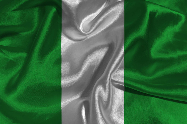 Bandera de Nigeria, bandera nacional de Nigeria símbolo de la ilustración 3D
 - Foto, Imagen