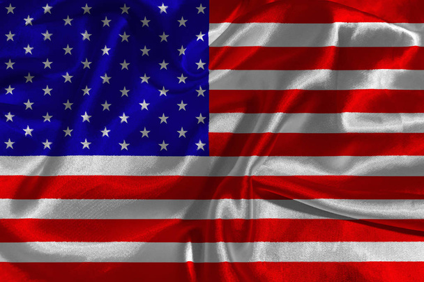 Amerikai zászló, Amerikai Egyesült Államok nemzeti lobogó 3d illusztráció szimbólum.  - Fotó, kép