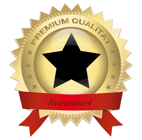 Σφραγίδα ποιότητας Premium ή το εικονίδιο με το αστεράκι - Διάνυσμα, εικόνα