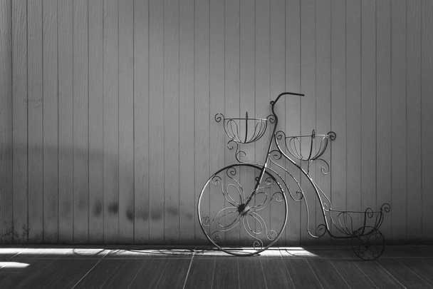 bicycle model - vintage bicycle model near the brick wall - Photo, Image