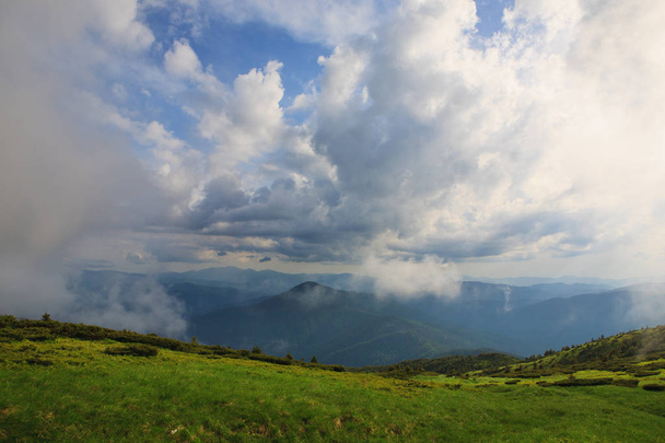 Colorful clouds in the sky Carpathians - Fotó, kép