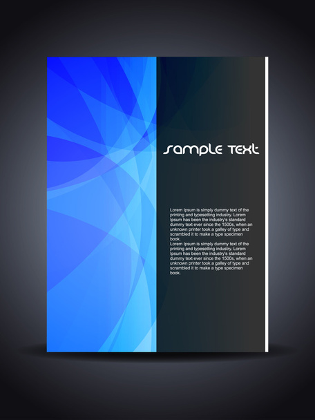 Presentation of creative flyer or cover design with colorful waves. - Vetor, Imagem