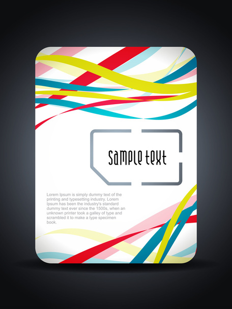 Creative sim card presentation design concept with colorful waves. - Διάνυσμα, εικόνα