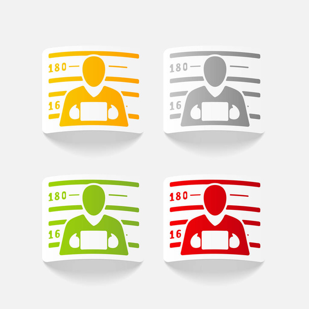 suspect icons set - Vector, Image
