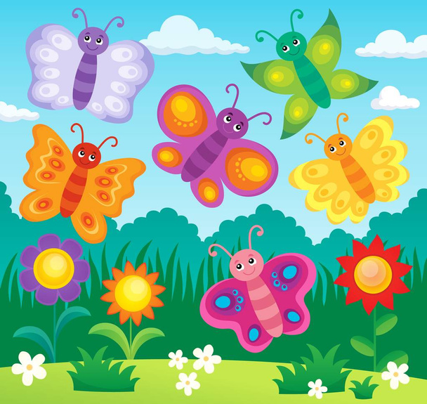 Papillons stylisés thème image 2
 - Vecteur, image
