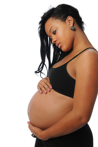 Young African American pregnant - Foto, imagen