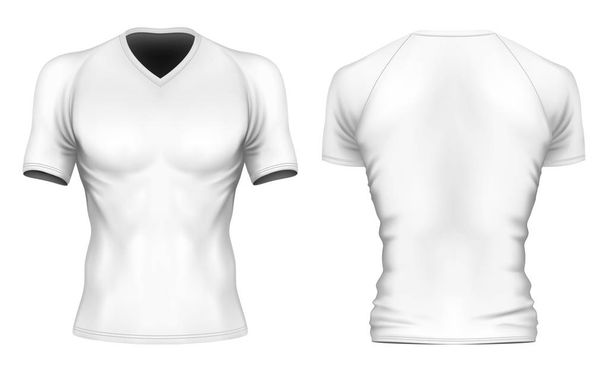Short-sleeve v-neck t-shirt - Vektör, Görsel
