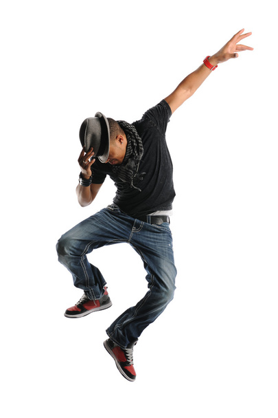 Hip-Hop-Tänzer springen - Foto, Bild