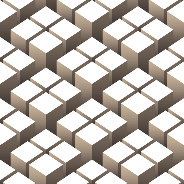 Cubes 3d seamless background illustration - Vetor, Imagem
