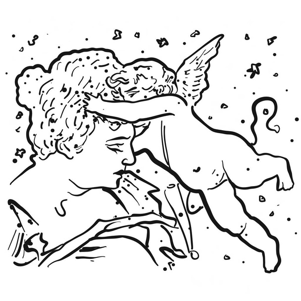 Ангели Trost структури ілюстрації - Вектор, зображення
