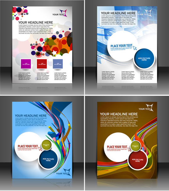 Set of presentation flyer design - Διάνυσμα, εικόνα