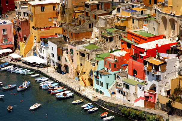 Corricella крупным планом - Procida, красивый остров в Средиземноморье
 - Фото, изображение