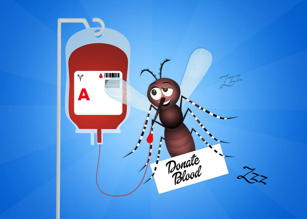illustration of blood donation - Foto, Imagem