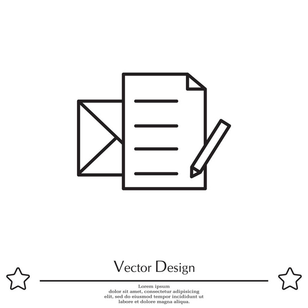 het pictogram van een bericht schrijven - Vector, afbeelding