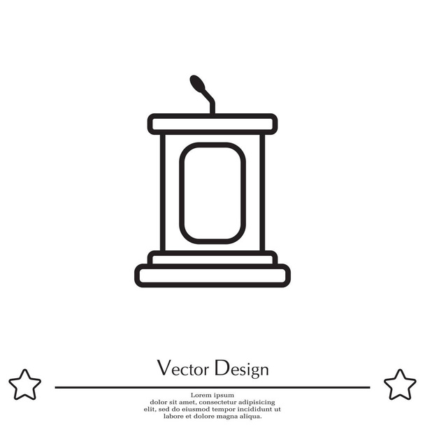tribune simple icon - Vector, Image