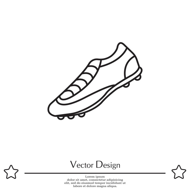 Piłka nożna buty ikona - Wektor, obraz