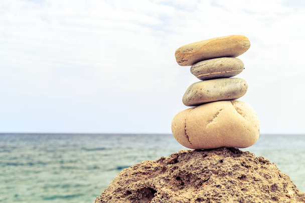 Steine balancieren Inspiration Wellness-Konzept - Foto, Bild