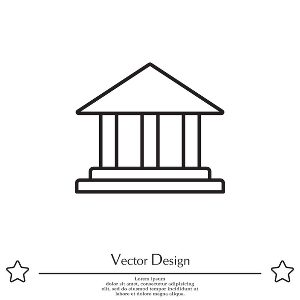bank simple icon - Vector, Image