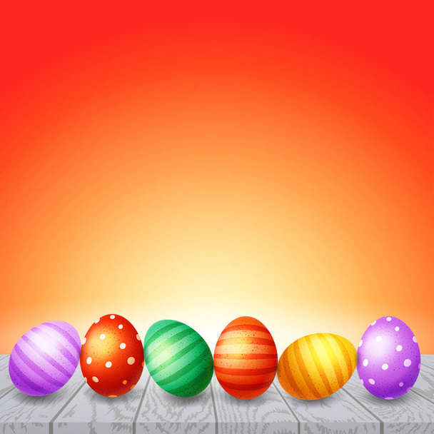 fondo colorido huevos de Pascua.   - Vector, imagen