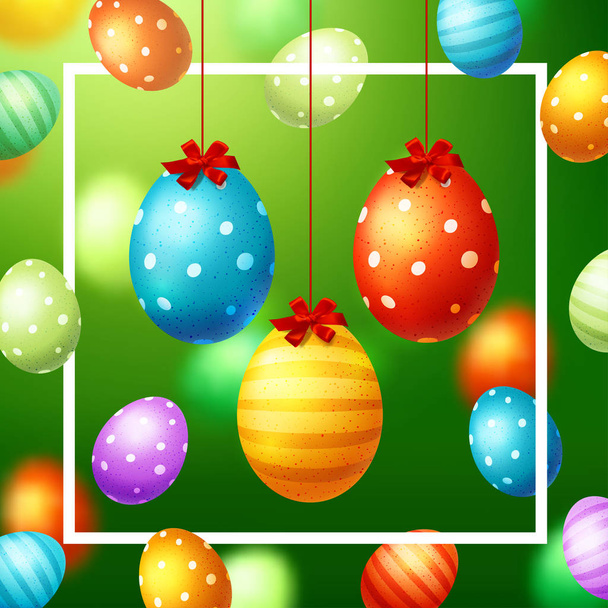Colorful  Easter eggs  background.   - Vector, Image