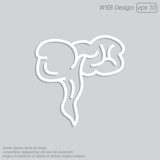 digestive system simple icon - Vector, Image