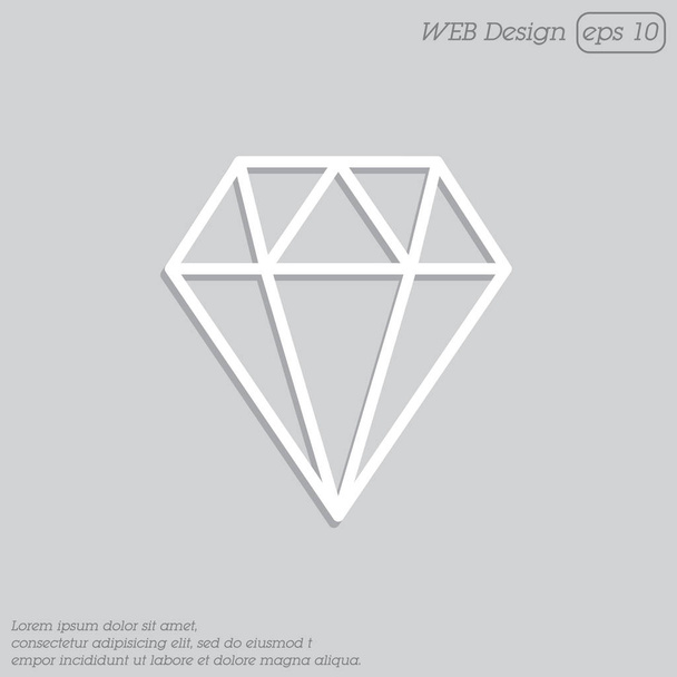 Diamant icône simple
 - Vecteur, image