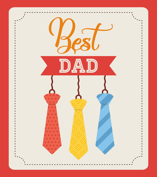 Father day card icon - Vector, Image