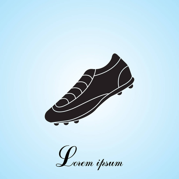 Futbol ayakkabı basit simgesi - Vektör, Görsel