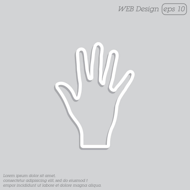 icona della mano umana - Vettoriali, immagini