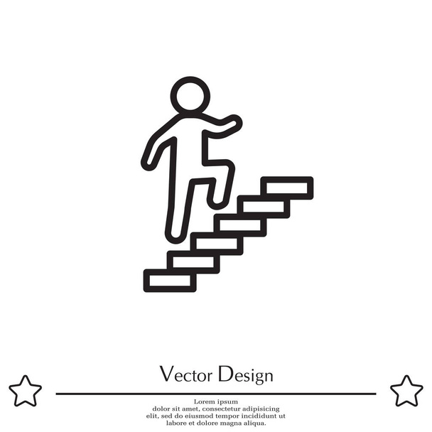 Walk Up Stairs Symbol - Vector, Image