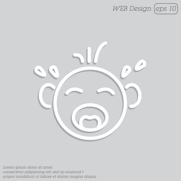 Huilende Baby pictogram - Vector, afbeelding