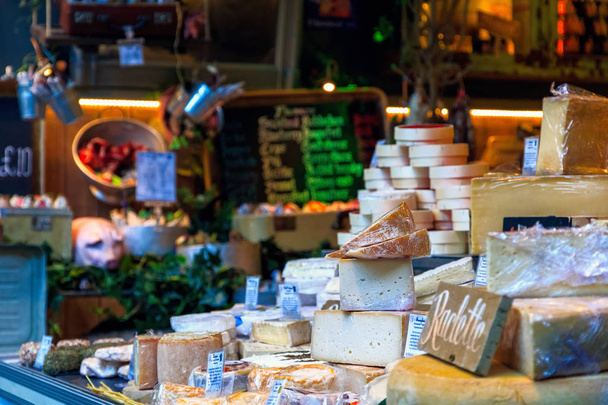 Variety of Cheeses on Display - Photo, Image