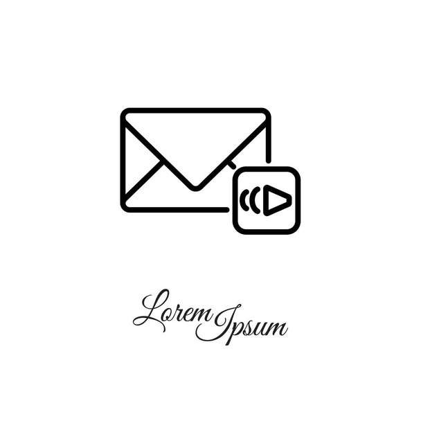 e-mailt egyszerű ikon - Vektor, kép