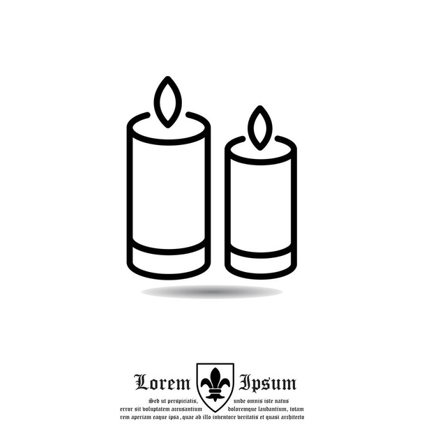 Ikona čáry svíčky - Vektor, obrázek