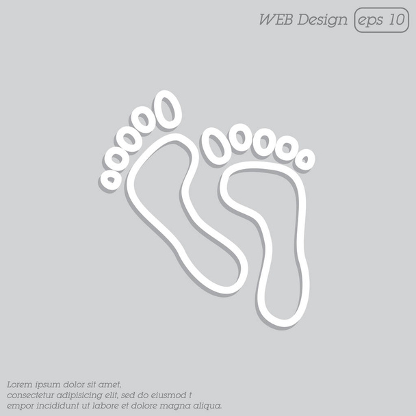 Foot web icon. - Vector, Image
