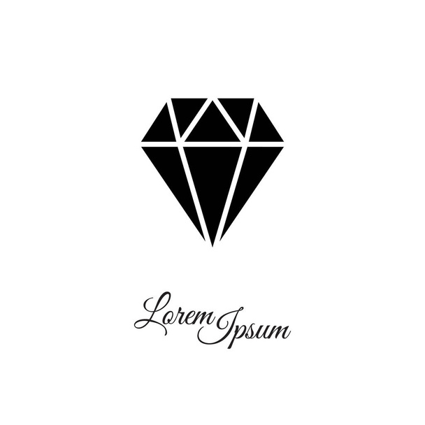 ダイヤモンドのシンプルなアイコン - ベクター画像