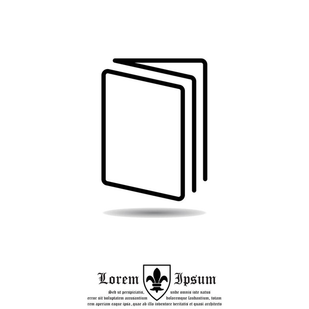pictogram van open boek - Vector, afbeelding