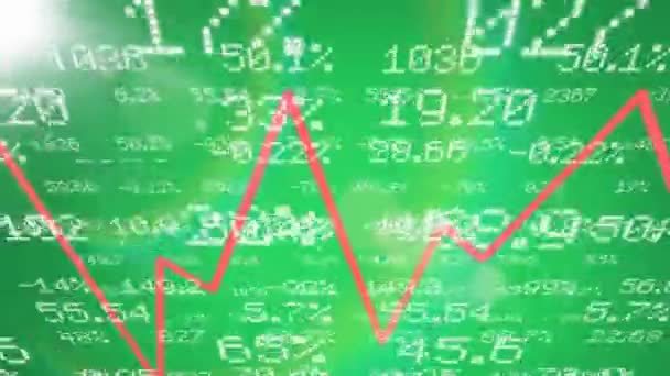 Stock numbers - graphics - Upper Side - green - Footage, Video