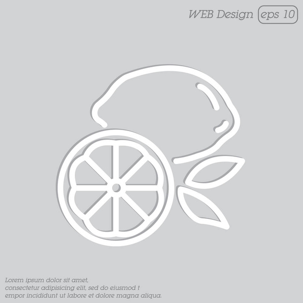 Lemon fruit icon - Vector, Image