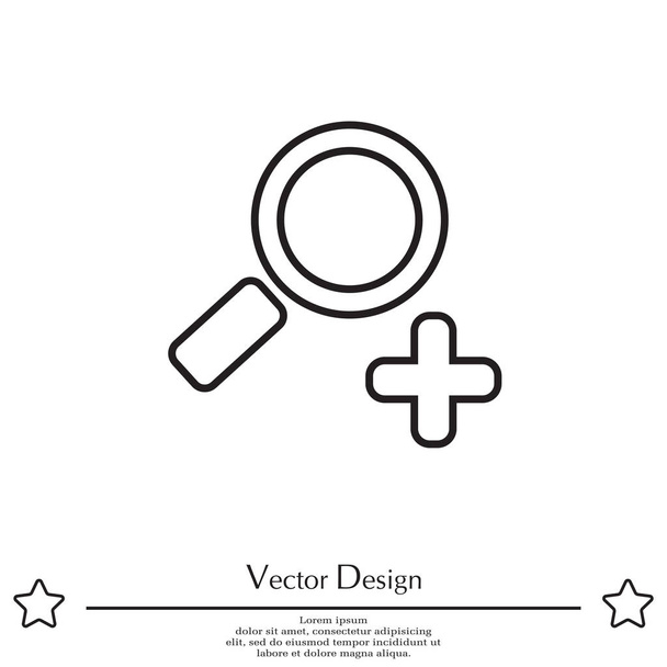 Zoom web line icon - Vector, Image