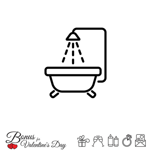 Cuarto de baño icono simple
 - Vector, Imagen