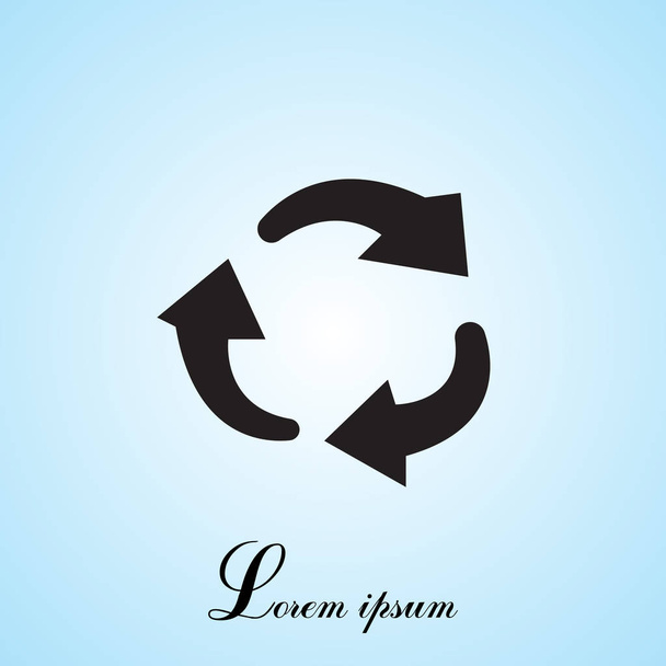 Recycle eenvoudige pictogram - Vector, afbeelding