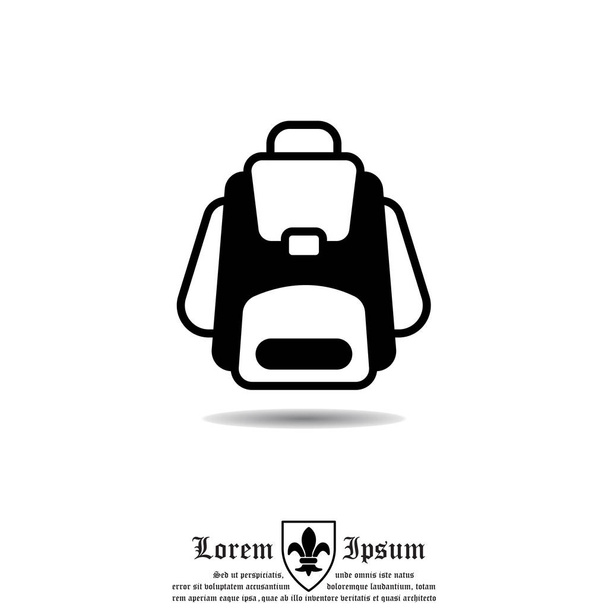 sırt çantası basit simgesi - Vektör, Görsel