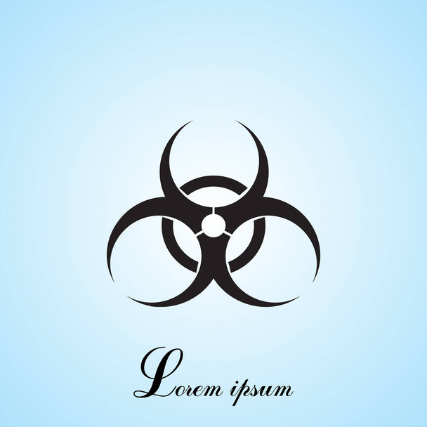 a biológiai veszély szimbólum ikonja - Vektor, kép