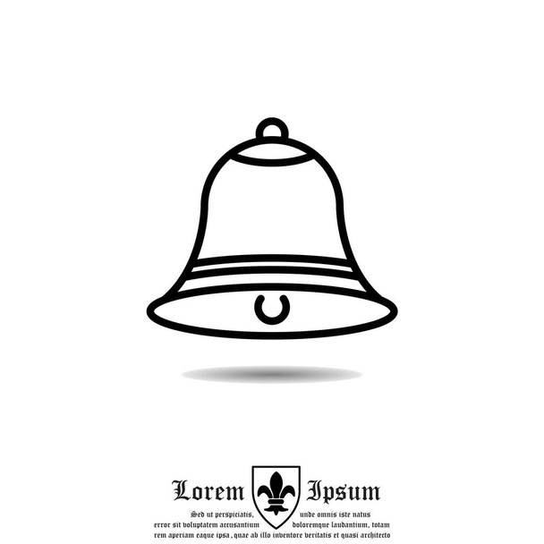Bell flat icon - Vector, Image