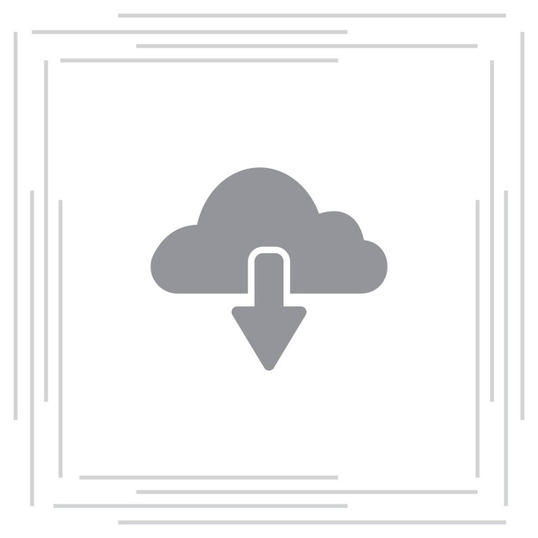 Cloud download icon - Vector, Image