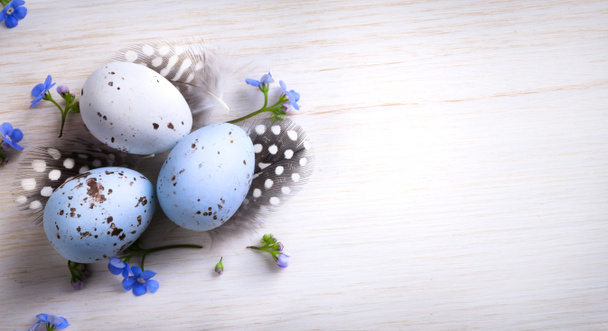 art heureux Pâques ; oeuf de Pâques et fleurs de printemps
  - Photo, image