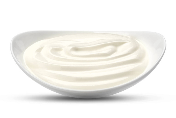 Elszigetelt fehér görög joghurt - Fotó, kép